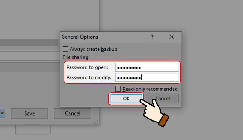 Cách đặt mật khẩu cho file excel 2010