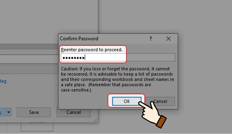 Cách đặt mật khẩu cho file excel 2013