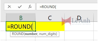 Hàm Round trong Excel