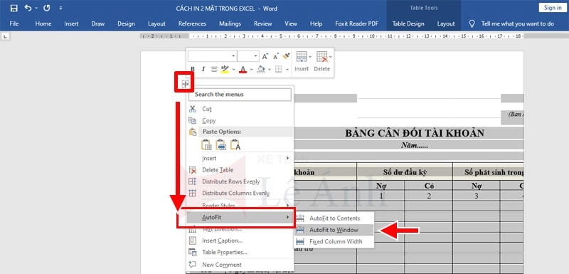 In Excel 2 mặt