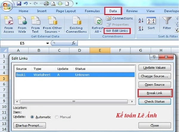 hướng dẫn xử lý lỗi bị treo trên Excel 