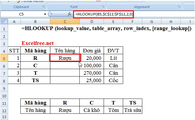 ham-hlookup