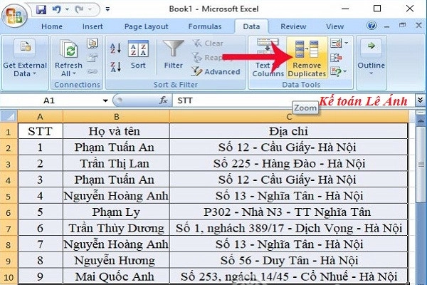 2 Cách Xóa Dữ Liệu Trùng Lặp Trên Excel Mà Kế Toán Nên Biết