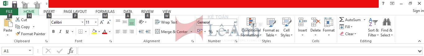 Các phím tắt trong Excel