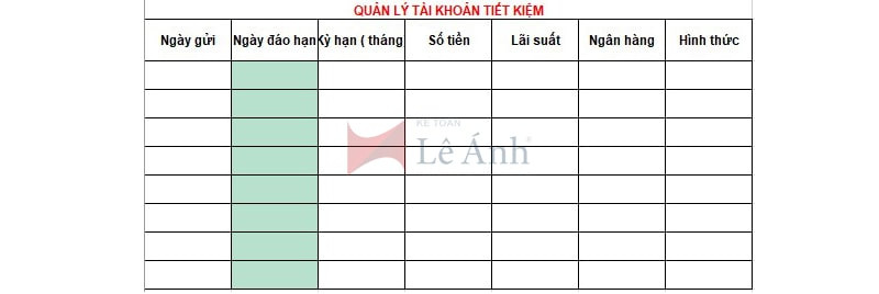 Mẫu quản lý tài chính cá nhân excel