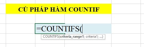 Hàm countifs trong Excel