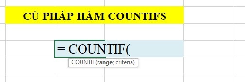 Hàm countif trong Excel