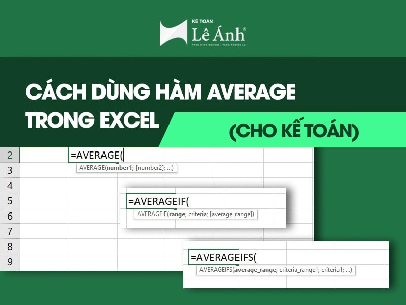 Cách dùng hàm AVERAGE trong Excel