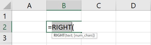 Hàm RIGHT trong Excel