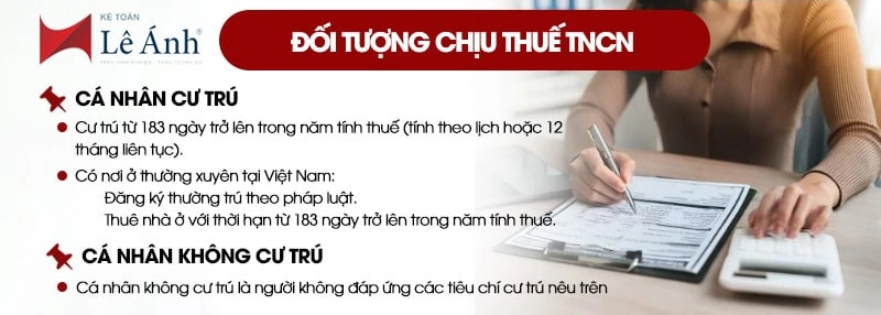 Đối tượng chịu thuế thu nhập cá nhân