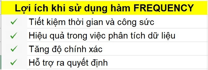 Lợi ích khi sử dụng hàm FREQUENCY trong Excel