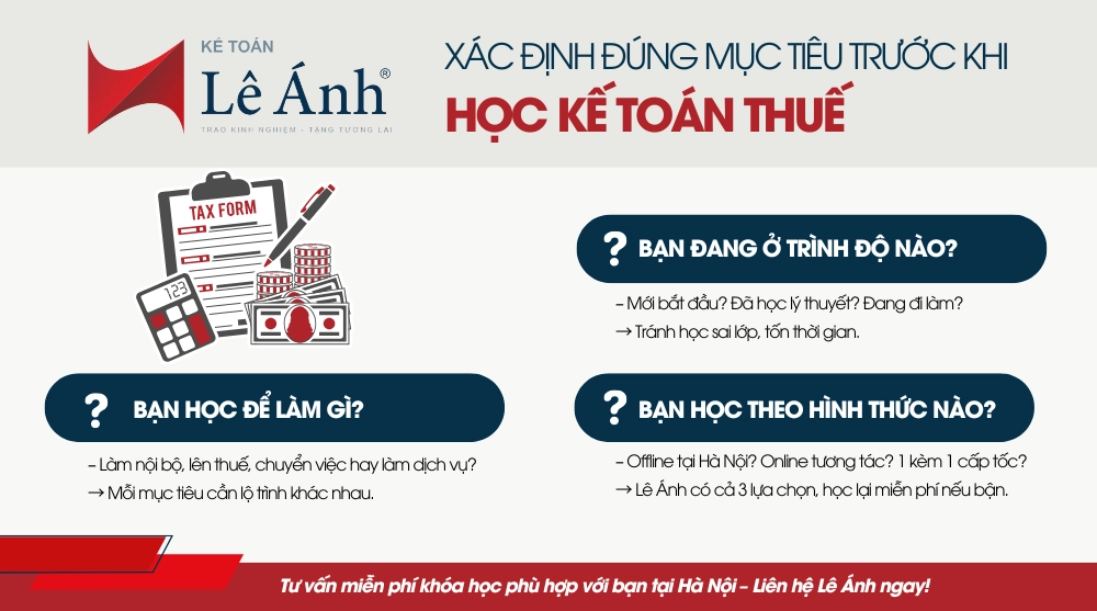 Xác định đúng mục tiêu trước khi học kế toán thuế