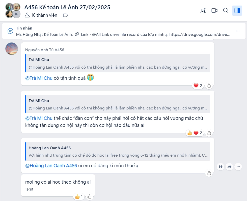 phản hồi A456