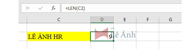 Hàm LEN trong Excel
