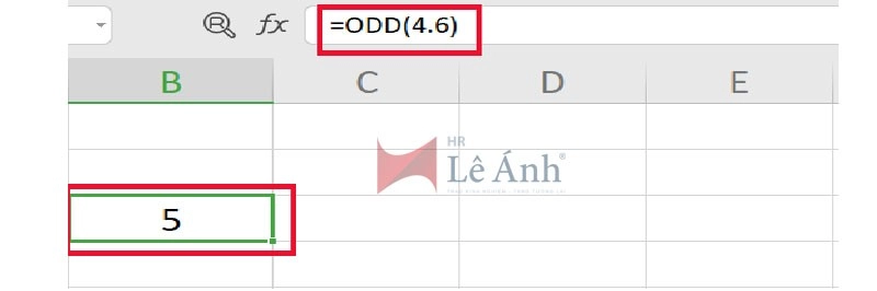 Hàm ODD trong Excel