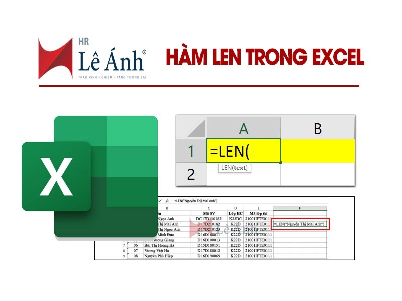 Cách sử dụng hàm LEN trong Excel