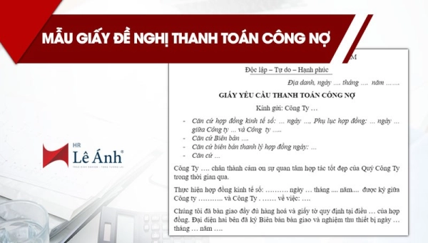 Mẫu Giấy Đề Nghị Thanh Toán Công Nợ - Download File Excel