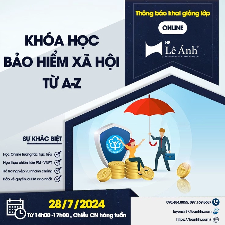 Khóa Học Bảo Hiểm Xã Hội Online Mã Lớp C103BH Khai Giảng Ngày 04/08/2024