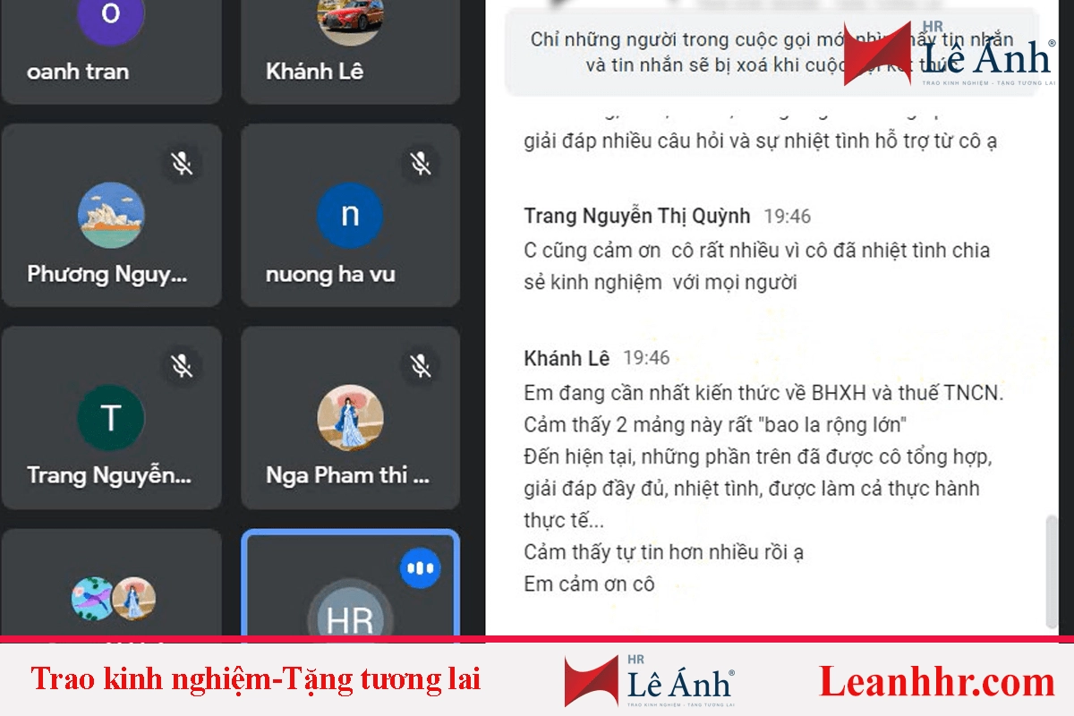 phản hồi học viên khóa học hành chính nhân sự online