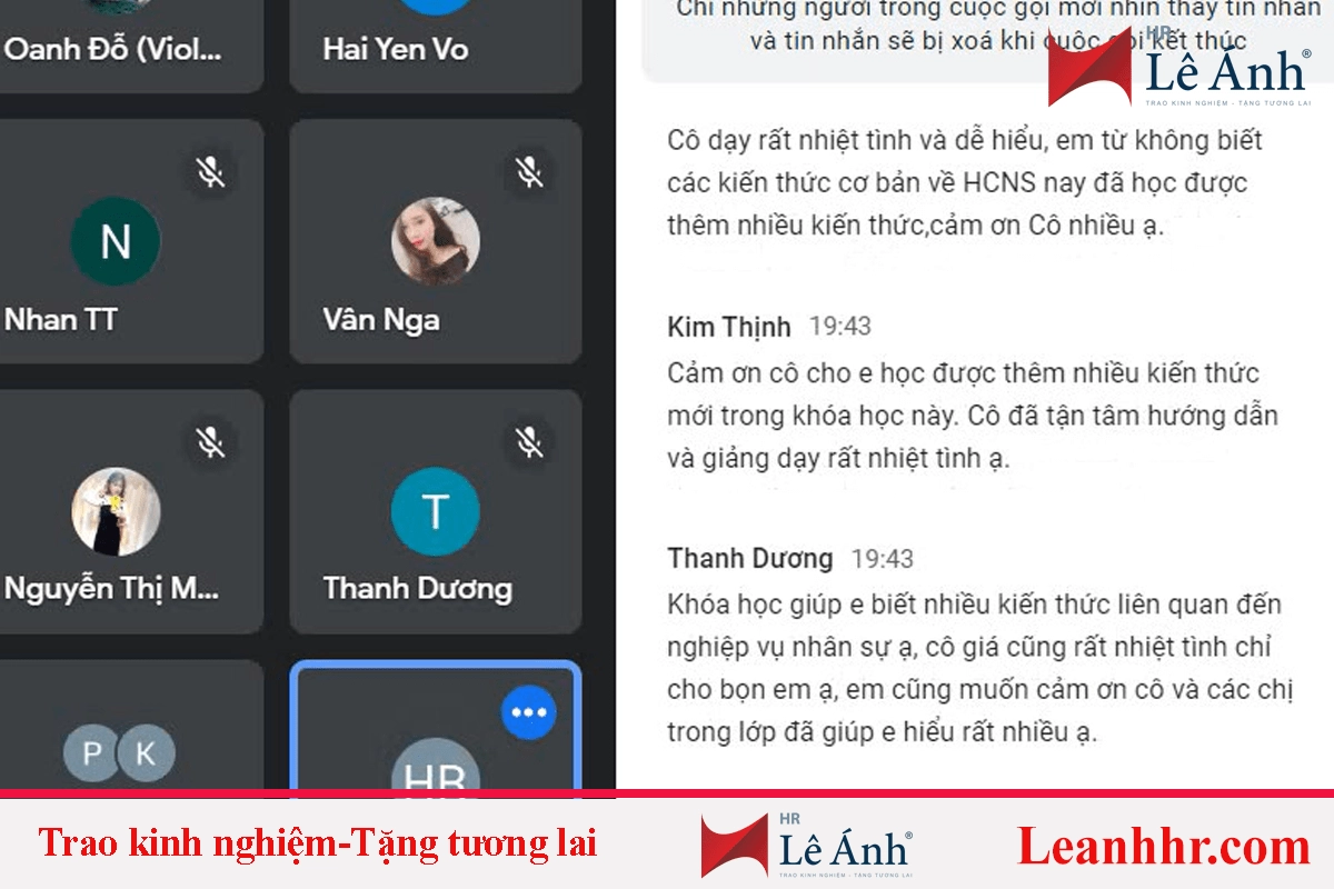 phản hồi học viên khóa học hành chính nhân sự online