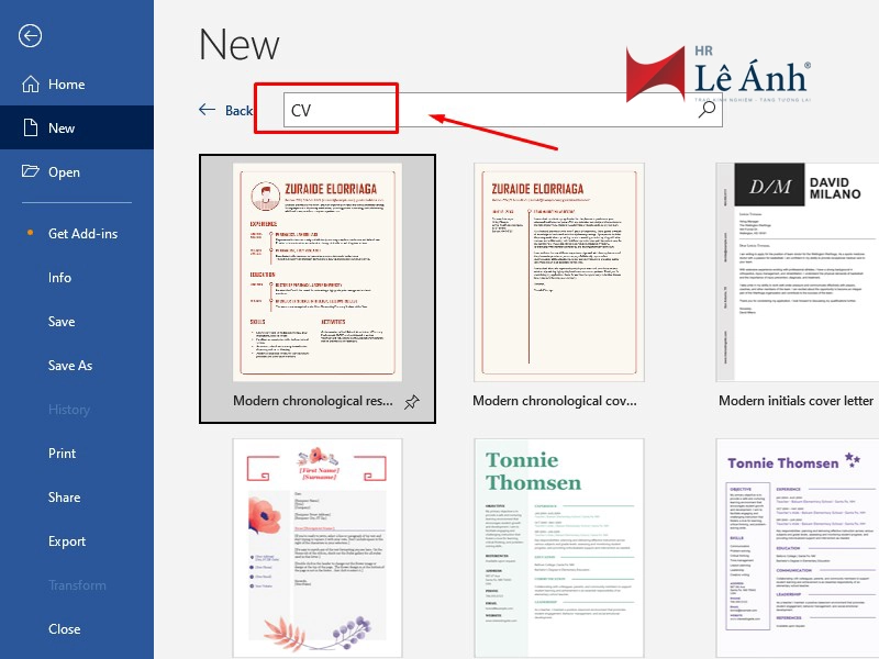 Cách tạo CV trên Word