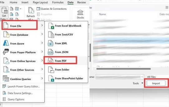 Chuyển File PDF sang Excel trực tiếp bằng phần mềm Excel