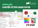 Hướng dẫn chuyển từ PDF sang Excel