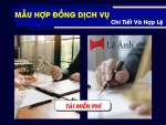 Mẫu Hợp Đồng Dịch Vụ Chi Tiết Và Hợp Lệ [TẢI MIỄN PHÍ]