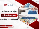 Mẫu CV Xin Việc Kế Toán Kho Chuẩn, Tải Miễn Phí