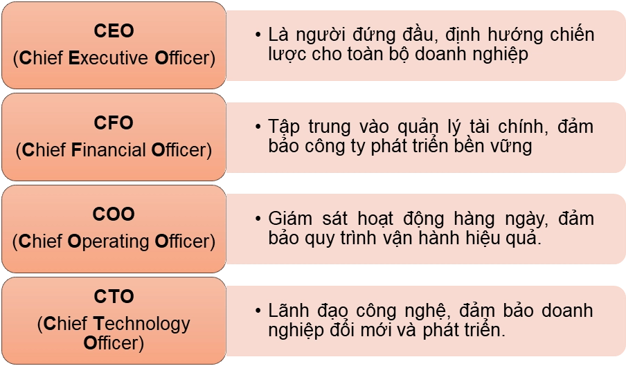 Các vị trí lãnh đạo cấp cấp cao trong công ty