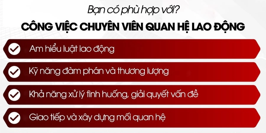 Công việc của chuyên viên quan hệ lao động