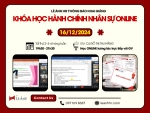 Khóa Học Hành Chính Nhân Sự Online Mã Lớp C250H Khai Giảng Ngày 16/12/2024