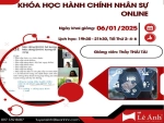 Khóa Học Hành Chính Nhân Sự Online Mã Lớp C252H Khai Giảng Ngày 06/01/2025