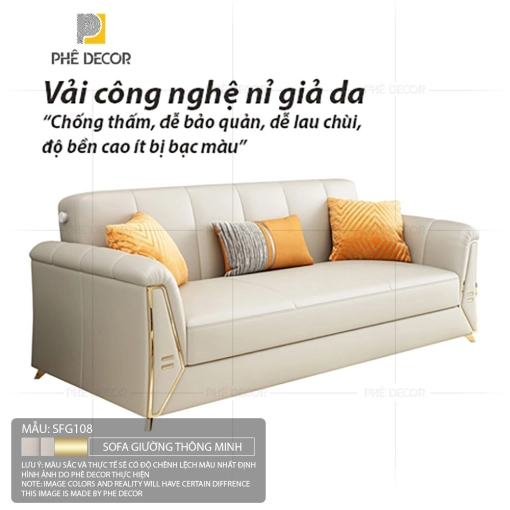 Sofa Giường Thông Minh Cao Cấp Custodia - SFG108 chất lượng | Phê Decor