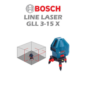 Máy cân mực Laser 3 tia đỏ BOSCH GLL 3-15X (15M)/0601063M80