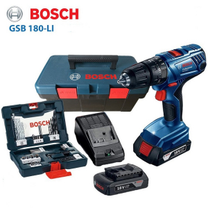 Máy khoan vặn vít dùng pin BOSCH GSB 180-LI Set 41+PK (18V*2. 1.5AH)/06019F83K2