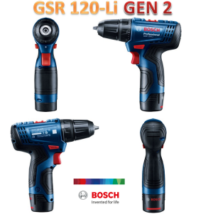 Máy khoan vặn vít dùng pin BOSCH GSR 120-LI GEN II PK (12V 2.0AH)