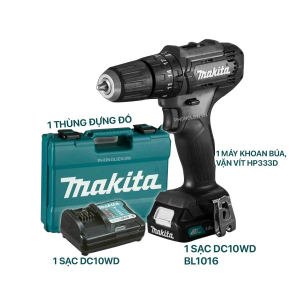 Máy khoan vặn vít MAKITA - HP333DWYB (12V*1 1.5Ah)