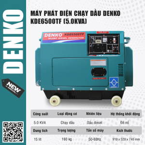 Máy phát điện chạy dầu DENKO - KDE6500TF (5.0KVA)