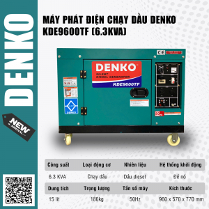 Máy phát điện chạy dầu DENKO - KDE9600TF (6.3KVA)