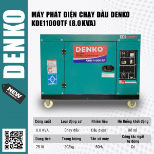 Máy phát điện chạy dầu DENKO - KDE11000TF (8.0KVA)