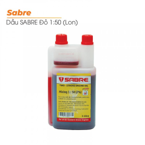 Dầu 2T 2 nắp SABRE 1:50 Lit/Lon (Loại đỏ)