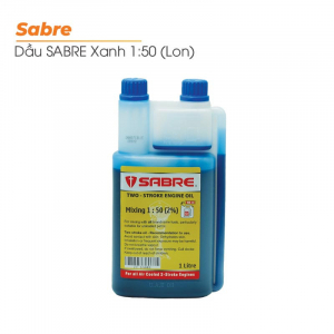 Dầu 2T 2 nắp SABRE 1:50 Lit/Lon (Loại xanh)