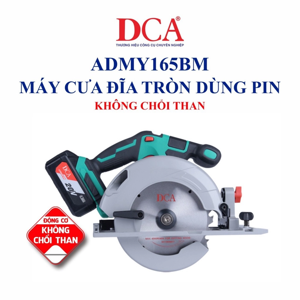 Máy cưa đĩa dùng pin DCA admy165bm 20v/4.0ahx2 tạo ấn tượng với thiết kế bên ngoài bắt mắt