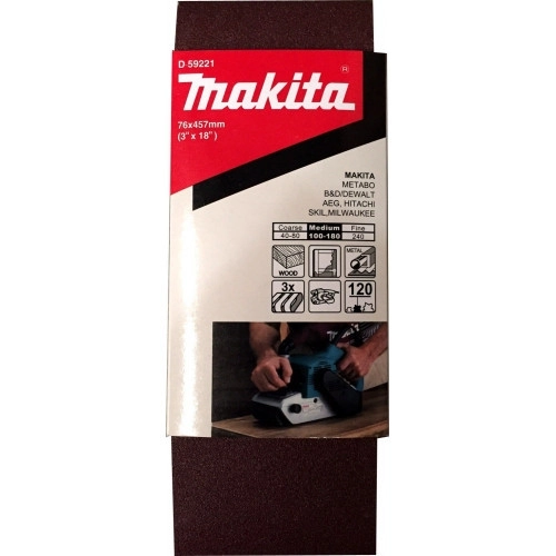 Nhám băng Makita D-59190 3 cái/set (cỡ hạt 60)