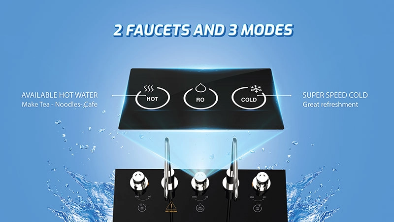 Design with 2 faucets and 3 temperature modes