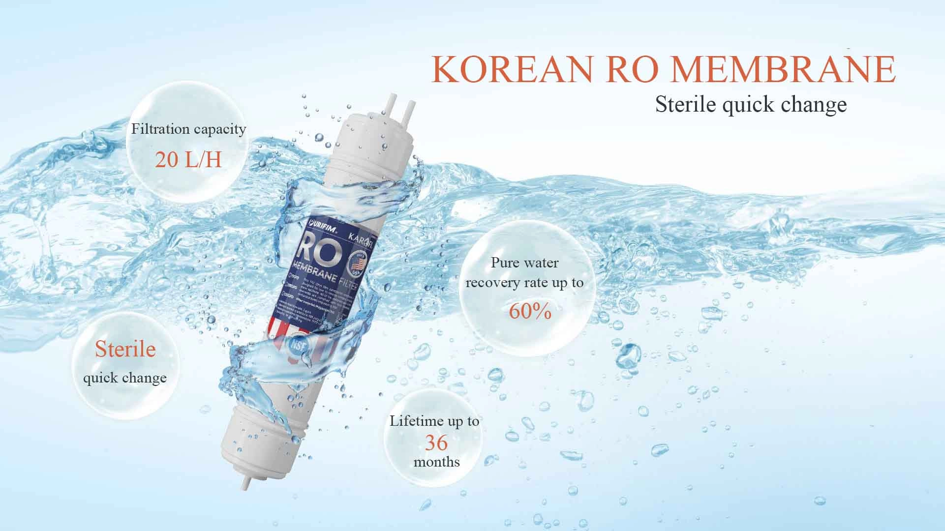 Korea 100 GPD RO membrane