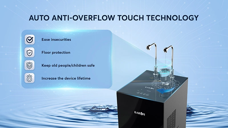 Anti-overflow sensor technology – Instant water shutoff