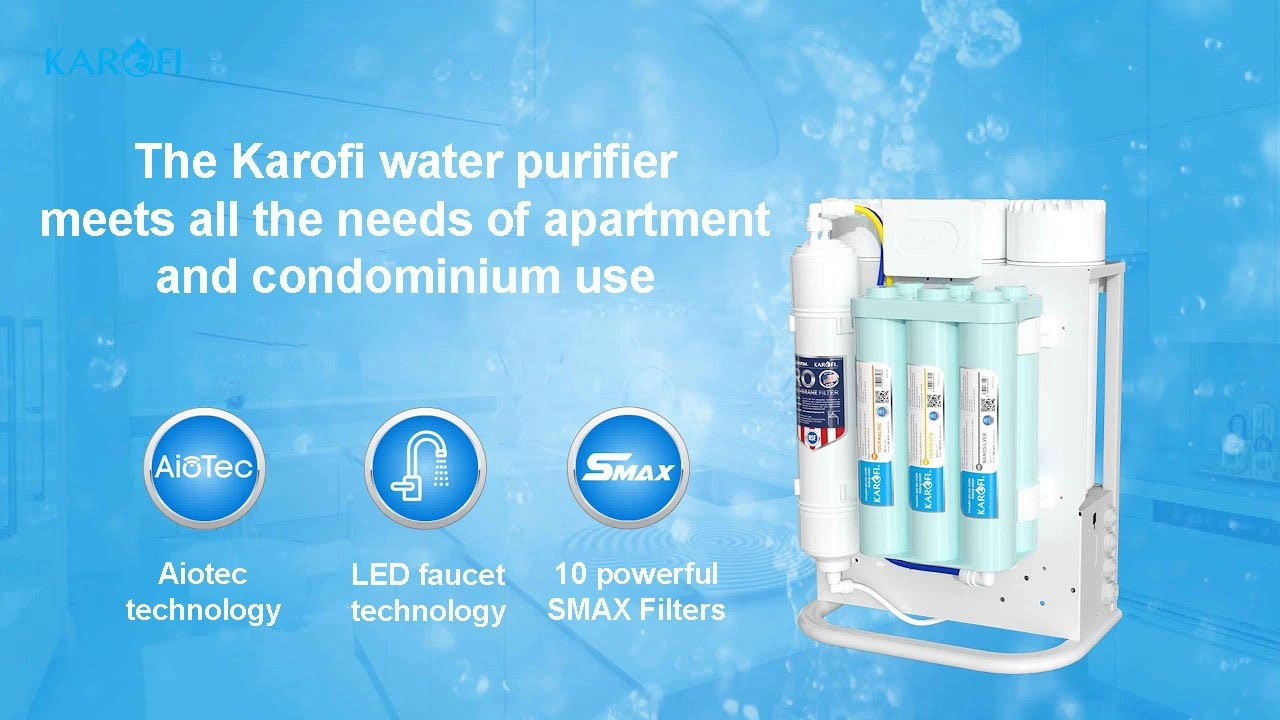 The Karofi water purifier meets all the needs of apartment and condominium use