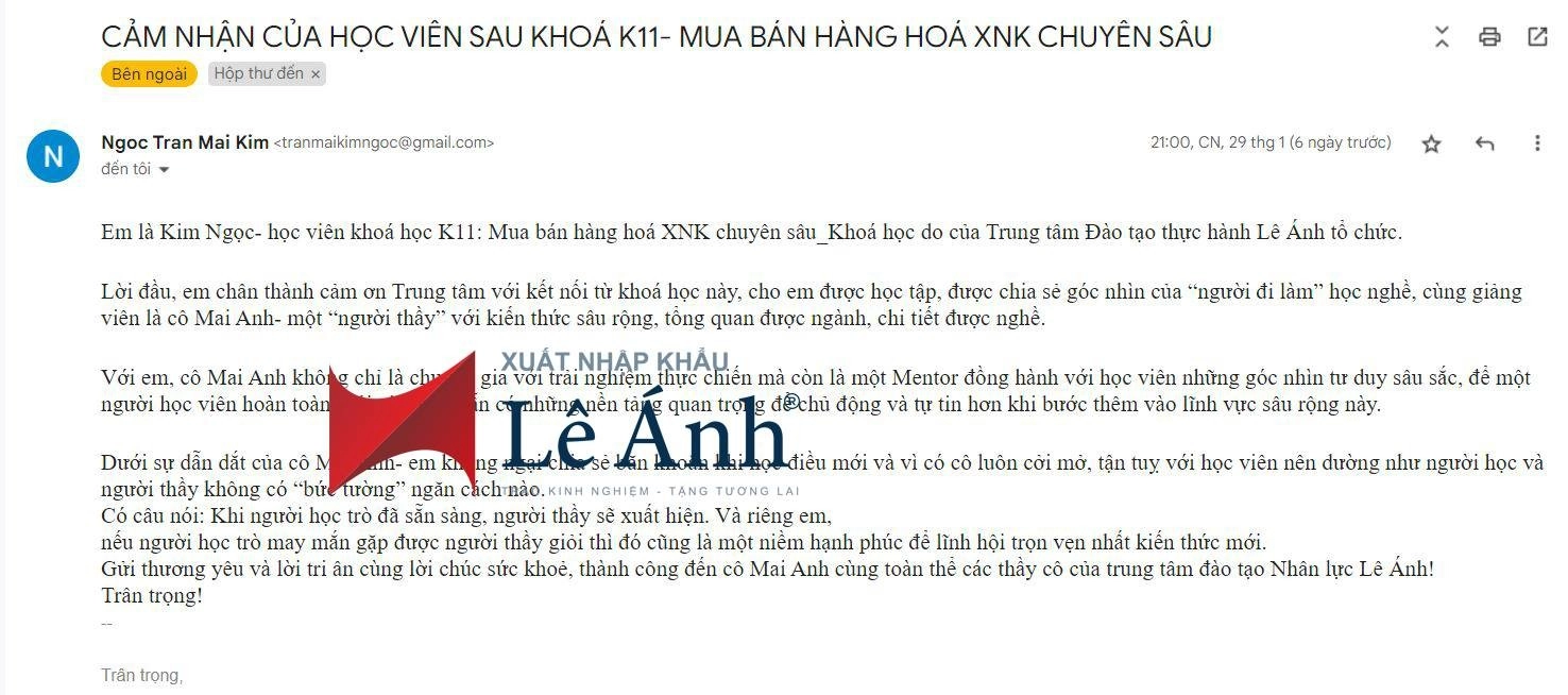 khóa học thu mua quốc tế